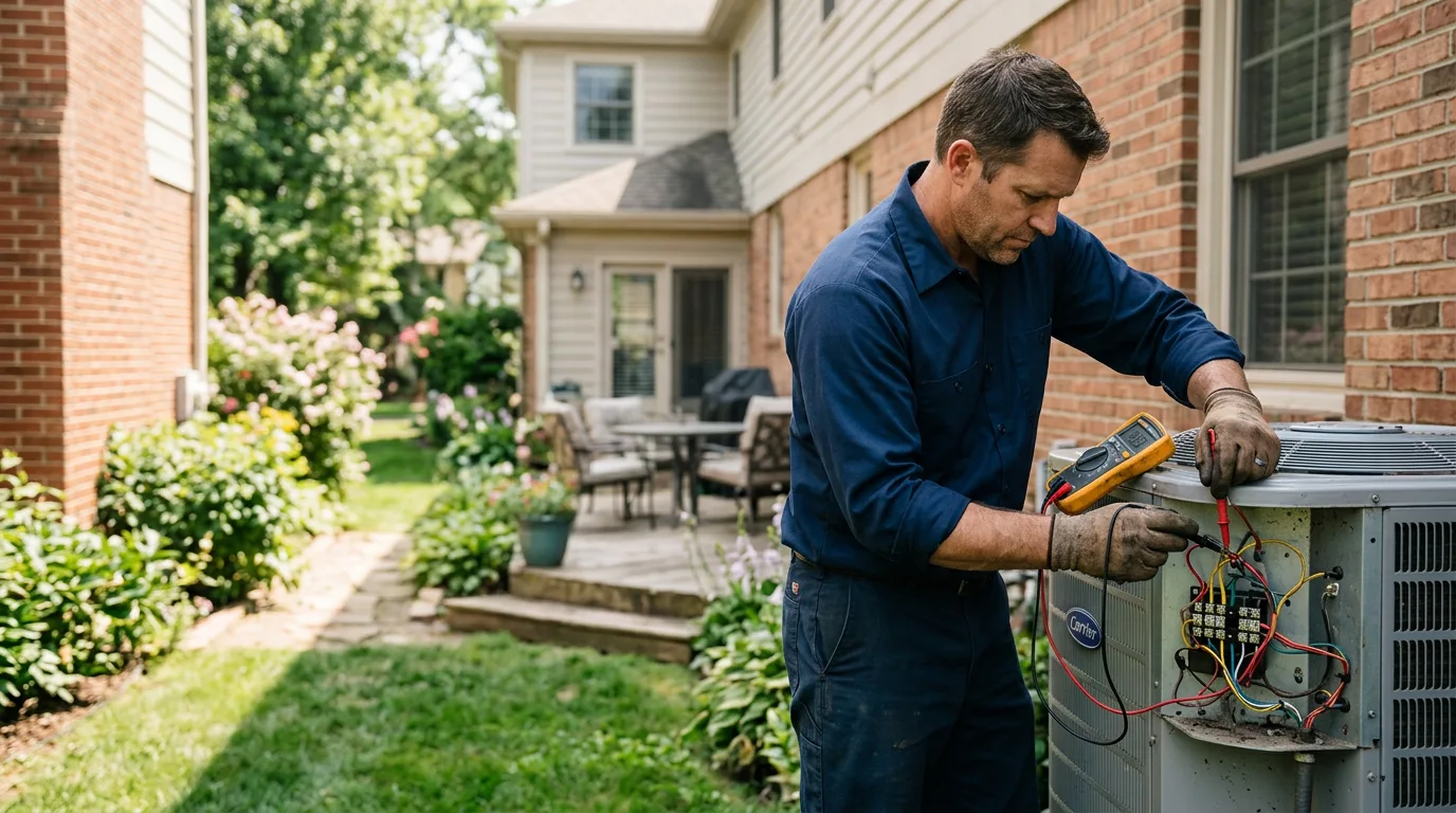 HVAC technician working near Panama City Beach, FL